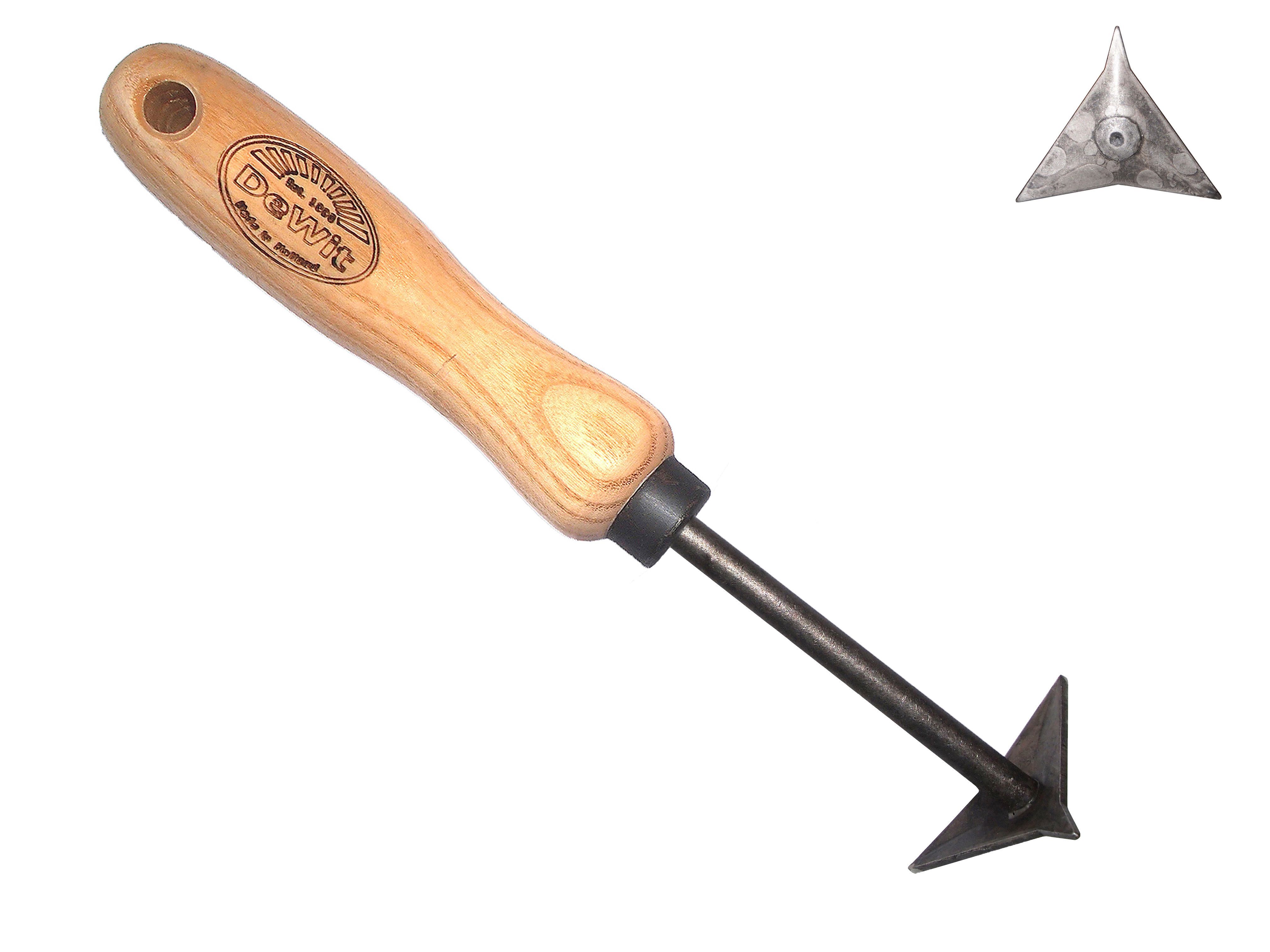 Blockpavement weeder with triangle head