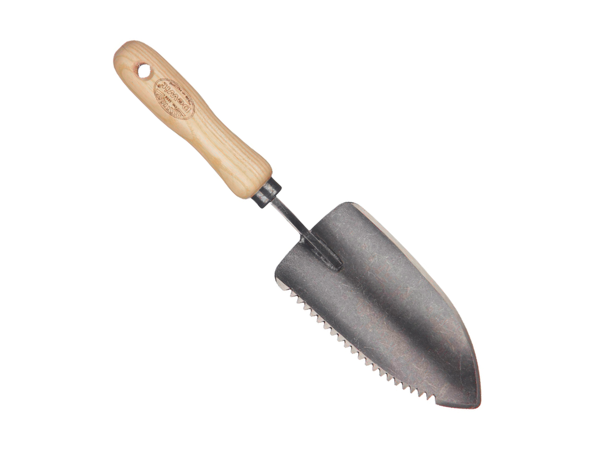 Serrated trowel 'Welldone', lefthanded with 14cm handle