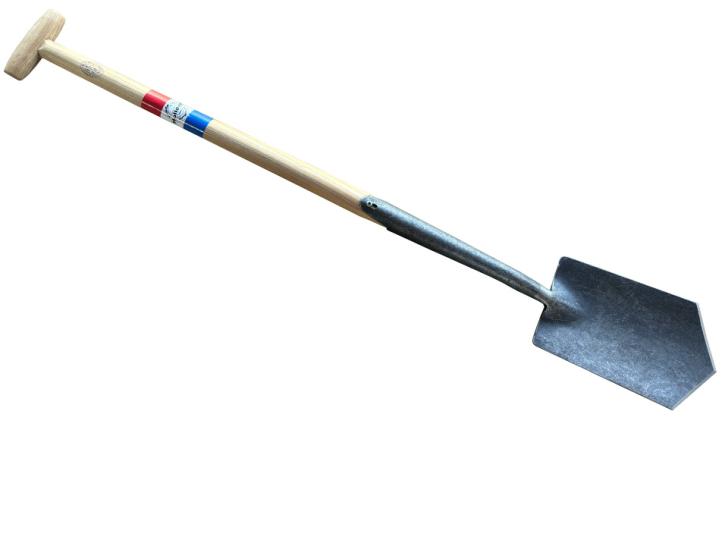 Zwanehals puntspade met lip essen steel 750mm